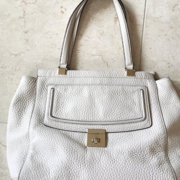 KATE Spade cream beige tote bag purse pebble finish - Picture 3 of 13